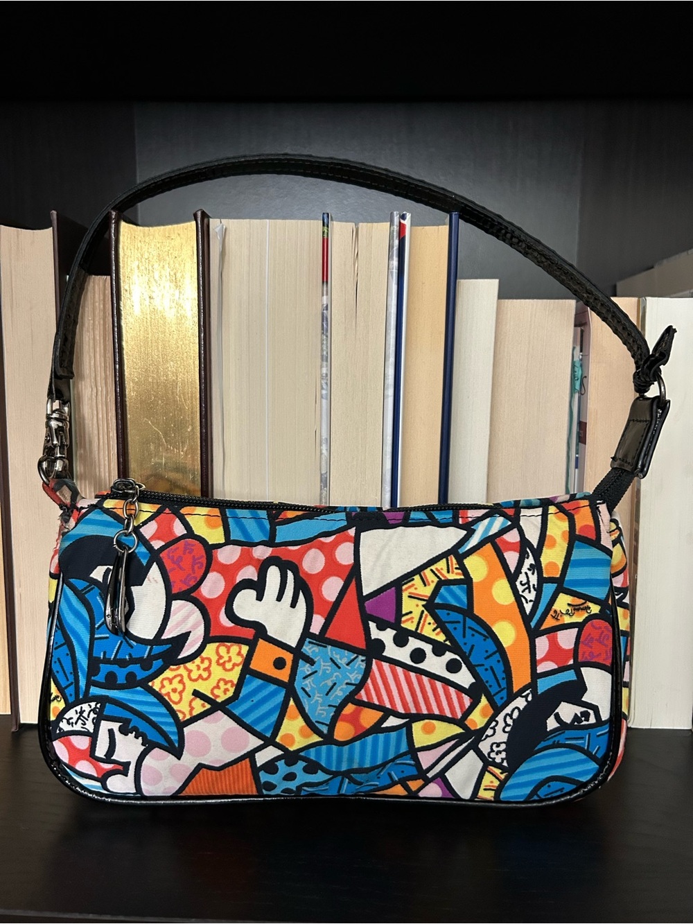 Donald J Pliner x Romero Britto Collaboration Shoulder Bag
